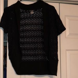 Short sleeve open cardigan